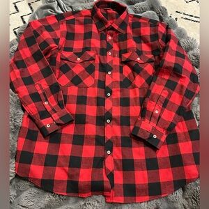 Red and Black Checkered Men's Shirt